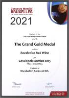 Jammertal Cassiopeia Merlot 20215 Grand Gold Medal Revelation Red Wine